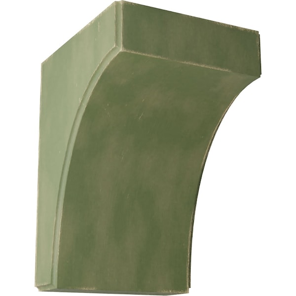 Ekena Millwork 5 1/4"W x 6"D x 8"H Clarksville Wood Vintage Decor Bracket, Restoration Green BKTWD05X06X08CVGR - main